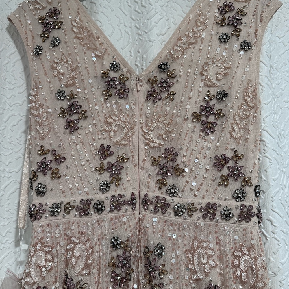 Mac Duggal Blush Embellished Pleated Maxi Gown Size 4 Style #93575 - Picture 13 of 15